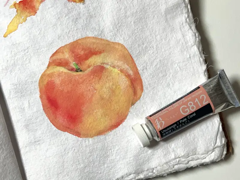 라말리,과일,수채과슈,과슈,과슈물감,홀베인,수제종이