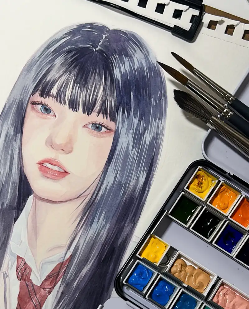 수채화,수채화붓