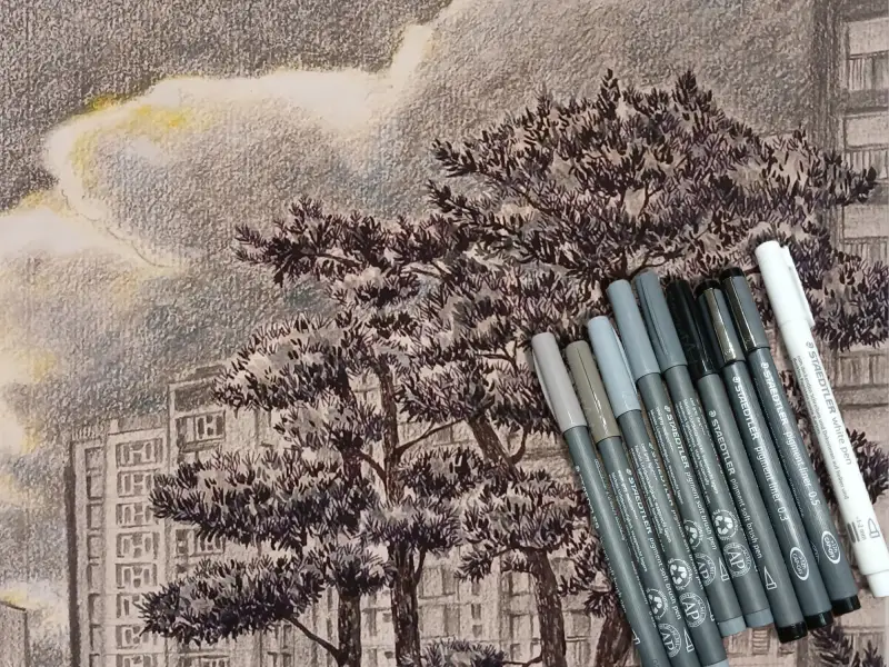 스테들러,피그먼트라이너펜,아트펜,소프트브러쉬펜,화이트펜