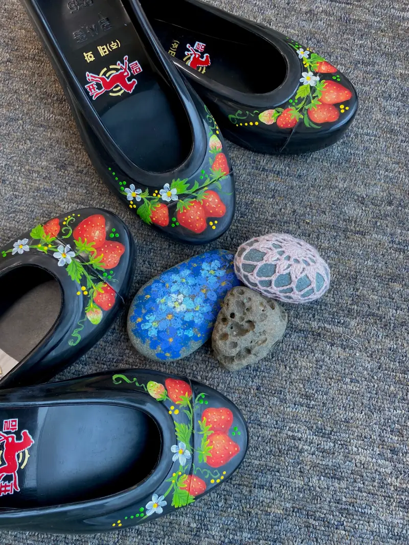 고무신그림,아크릴화,포크아트