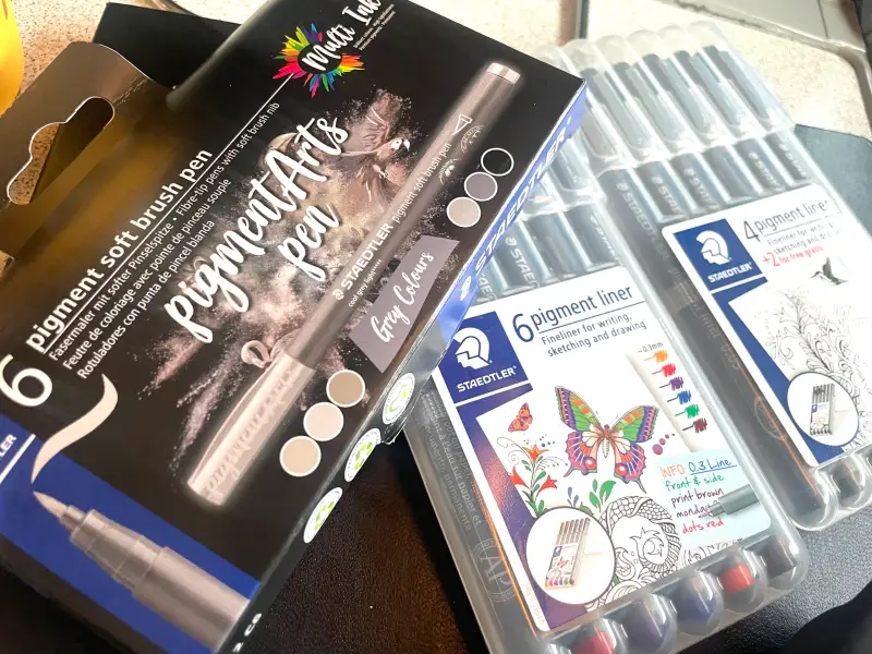 스테들러피그먼트컬러펜,스테들러피그먼트소프트브러쉬펜,펜세트