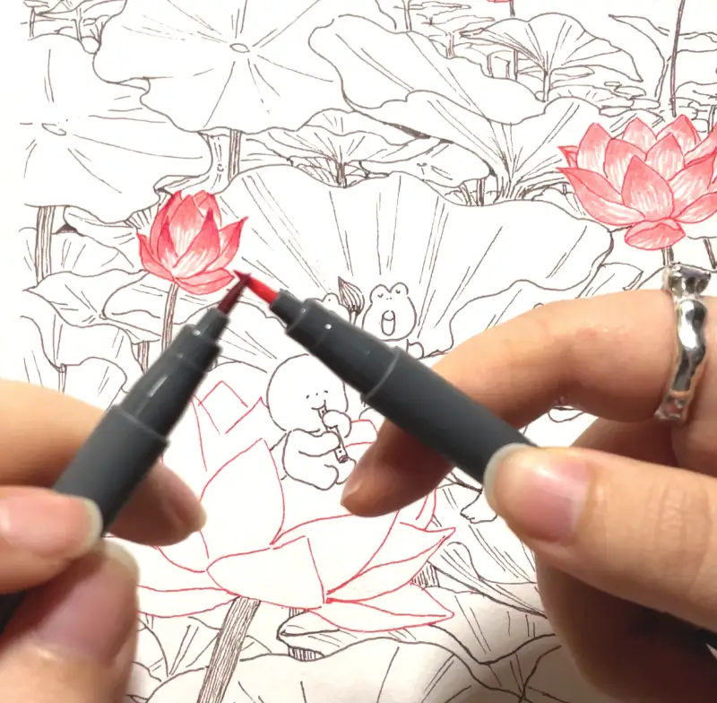 tiptotip,그라데이션방법,피그먼트아트펜