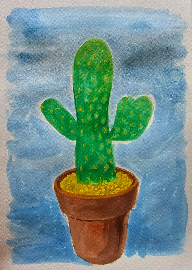 화방넷드로잉로그,여름식물,만세선인장