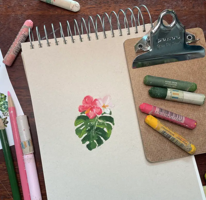 오일파스텔,까렌다쉬,까렌다쉬오일파스텔,화원오일파스텔,여름식물,Oilpastel,새미,드로잉로그,화방넷드로잉로그