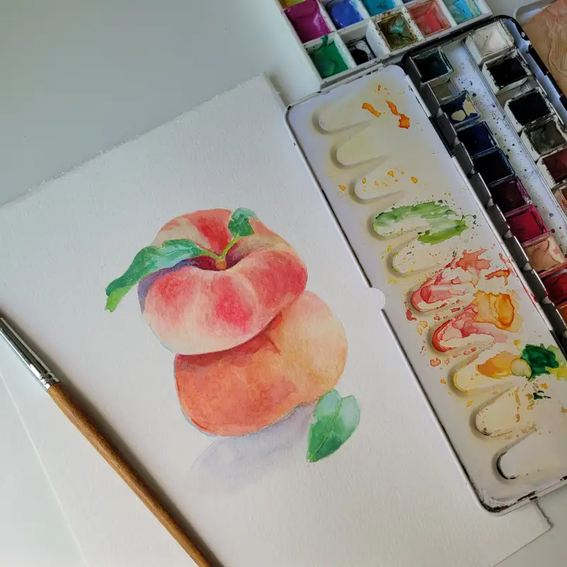 드로잉로그,재키고체물감,신한틴트물감,헤렌드붓