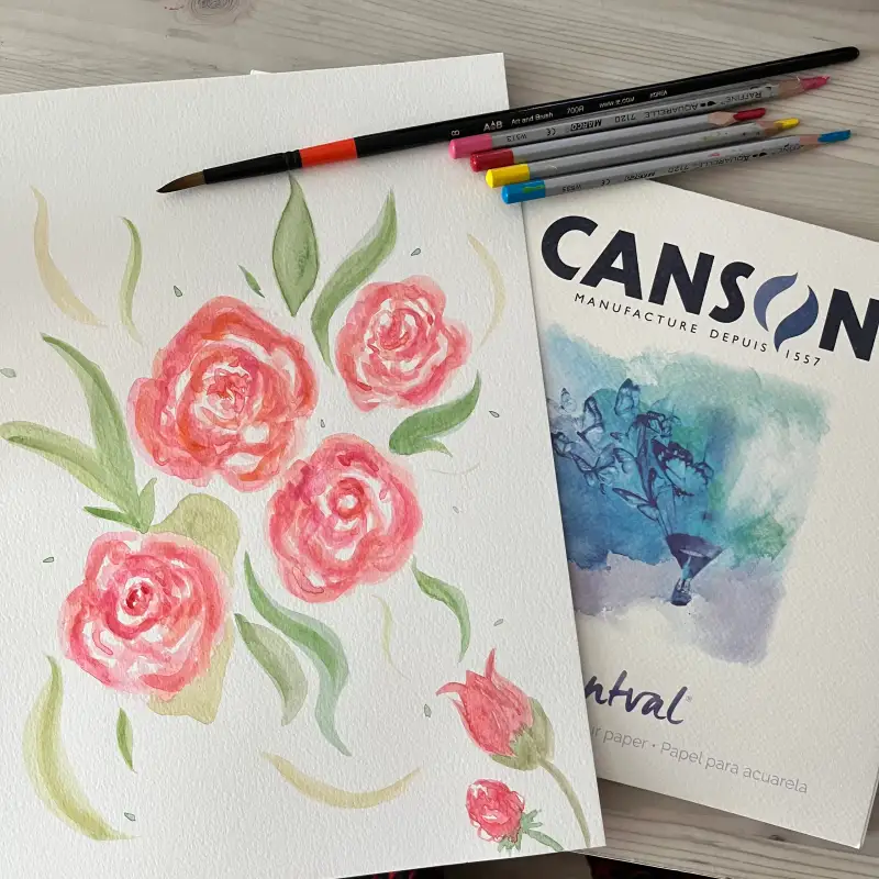 장미,드로잉로그,화방넷드로잉로그