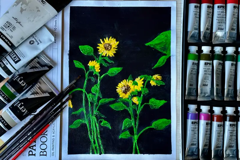 쉴드아크릴물감,알파아크릴물감,AnB아크릴붓,화홍붓,다이소캔버스