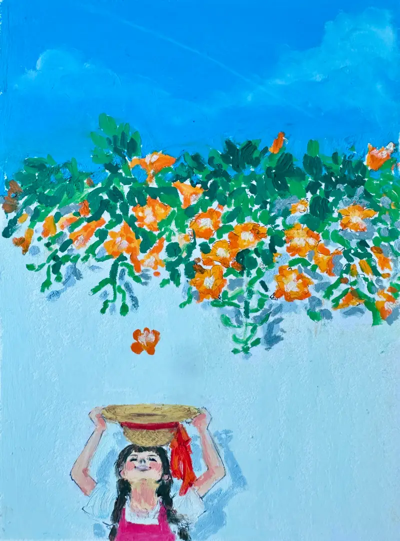 화방넷드로잉로그,드로잉로그,여름식물,그림습관,능소화