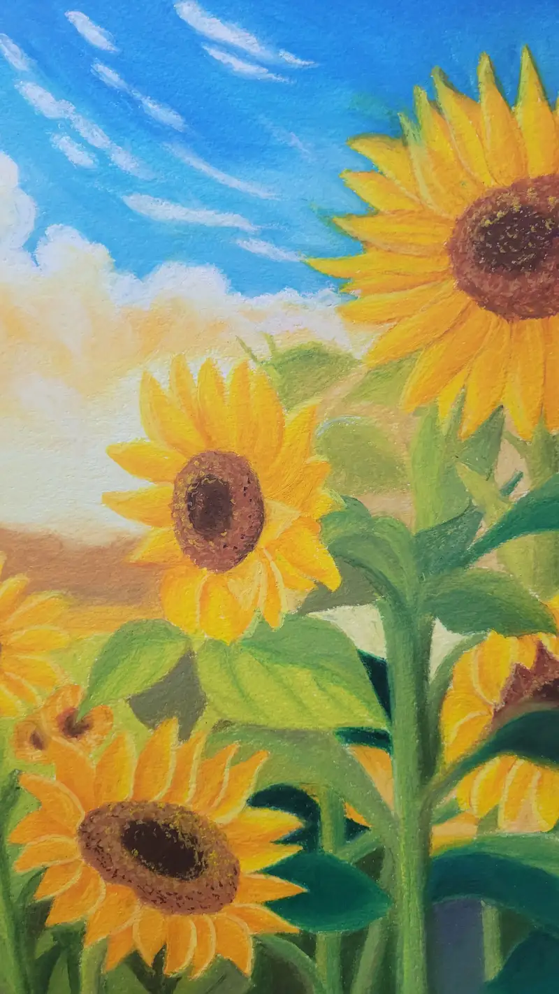 화방넷드로잉로그,드로잉로그,오일파스텔,여름식물