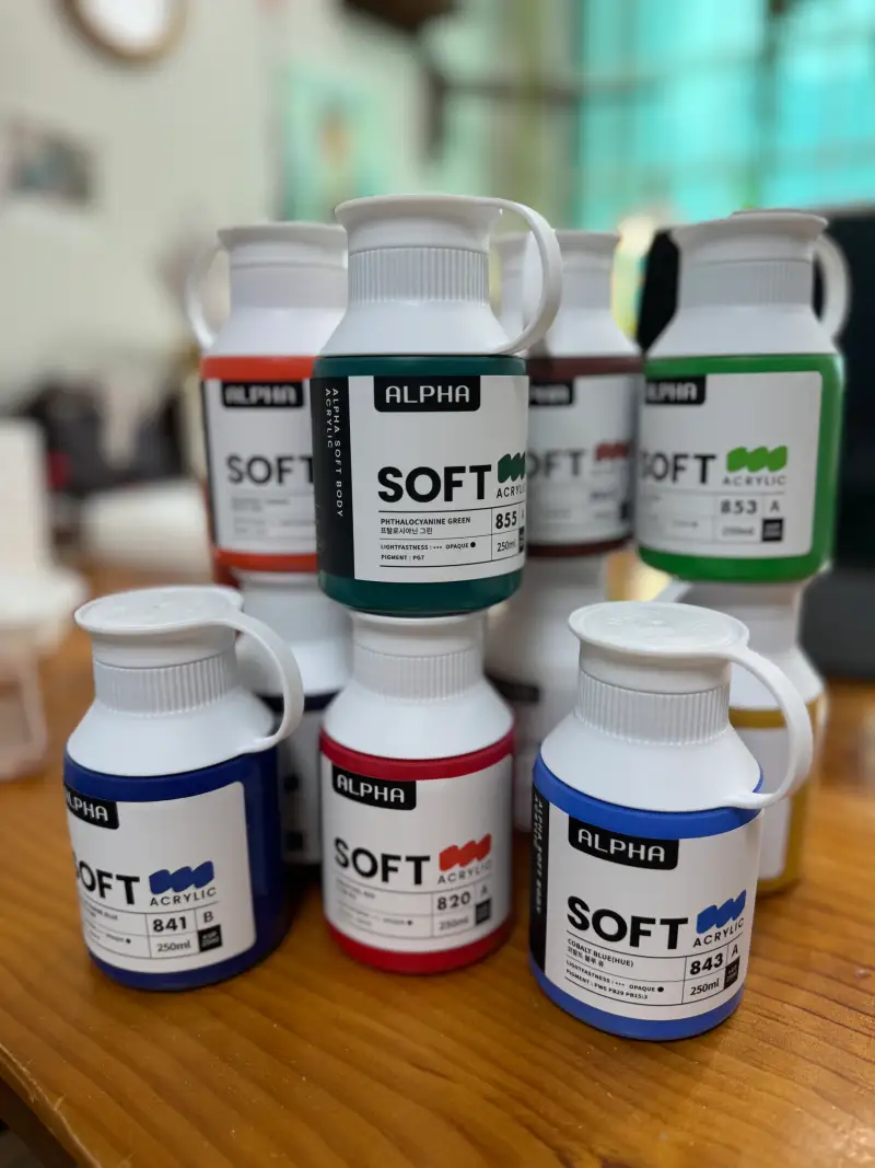 알파,알파소프트바디,아크릴물감