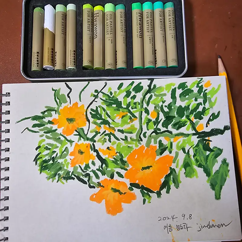 드로잉로그,여름식물