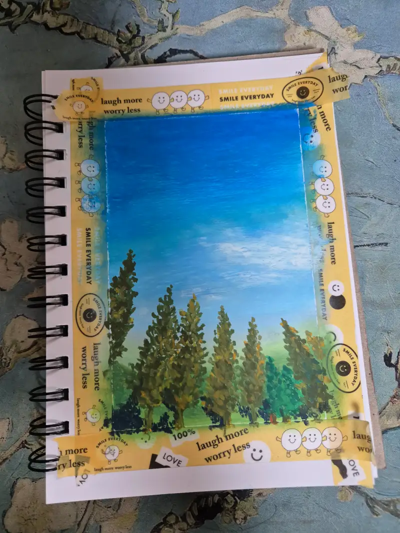 하늘풍경드로잉,오일파스텔,영스토리드로잉