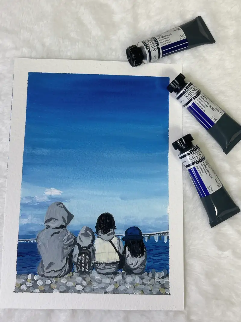 미젤로티타늄수채과슈,화방넷드로잉로그