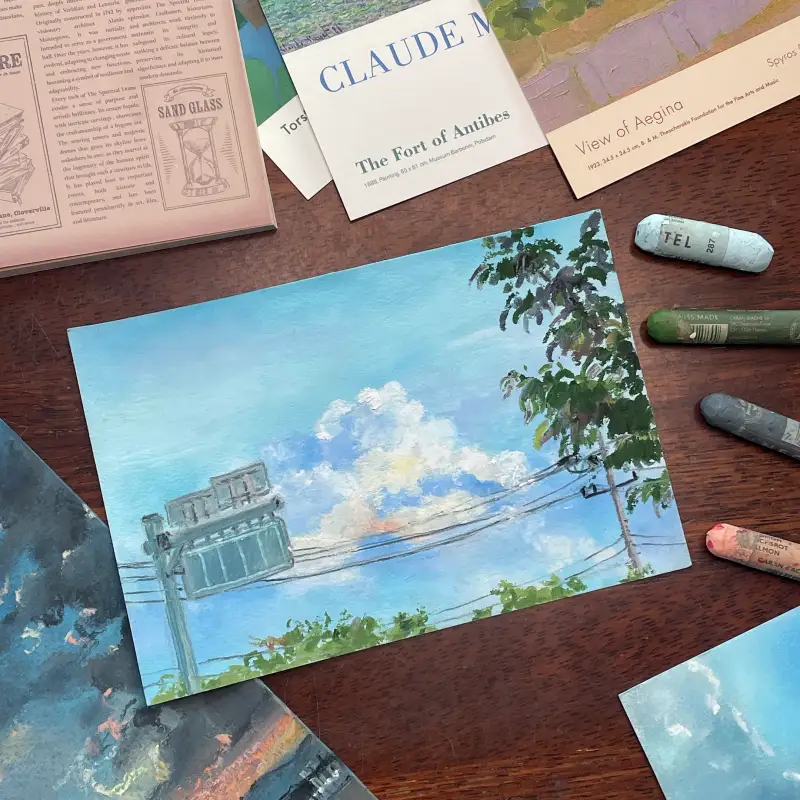 새미,오일파스텔,까렌다쉬,드로잉로그,화방넷드로잉로그