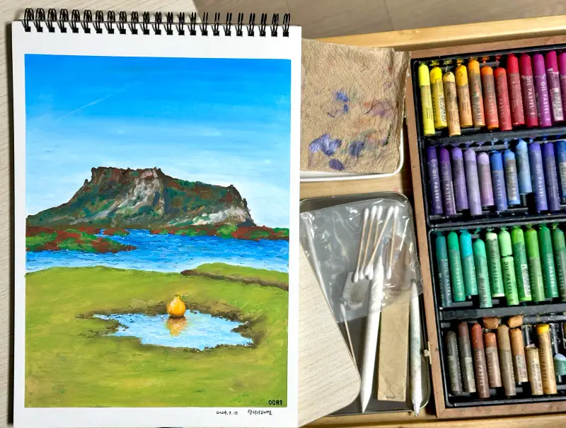 문교오일파스텔,파펠시노오일파스텔스케치북