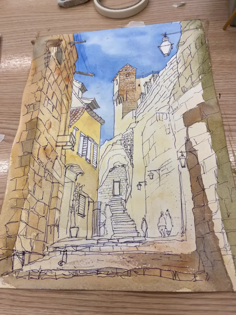 홀베인32색,아르쉬수채패드,이사베이0호,AnB수채붓