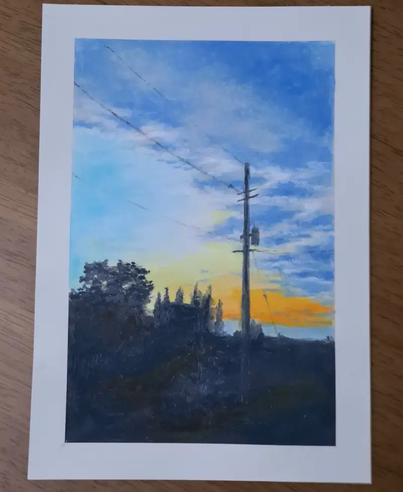 화방넷드로잉로그,하늘,문교오일파스텔,파브리아노브리스톨