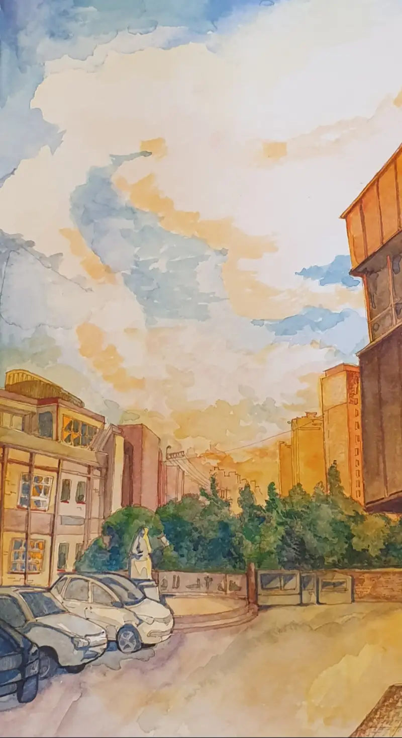 화방넷드로잉로그,드로잉로그,하늘그림,노을