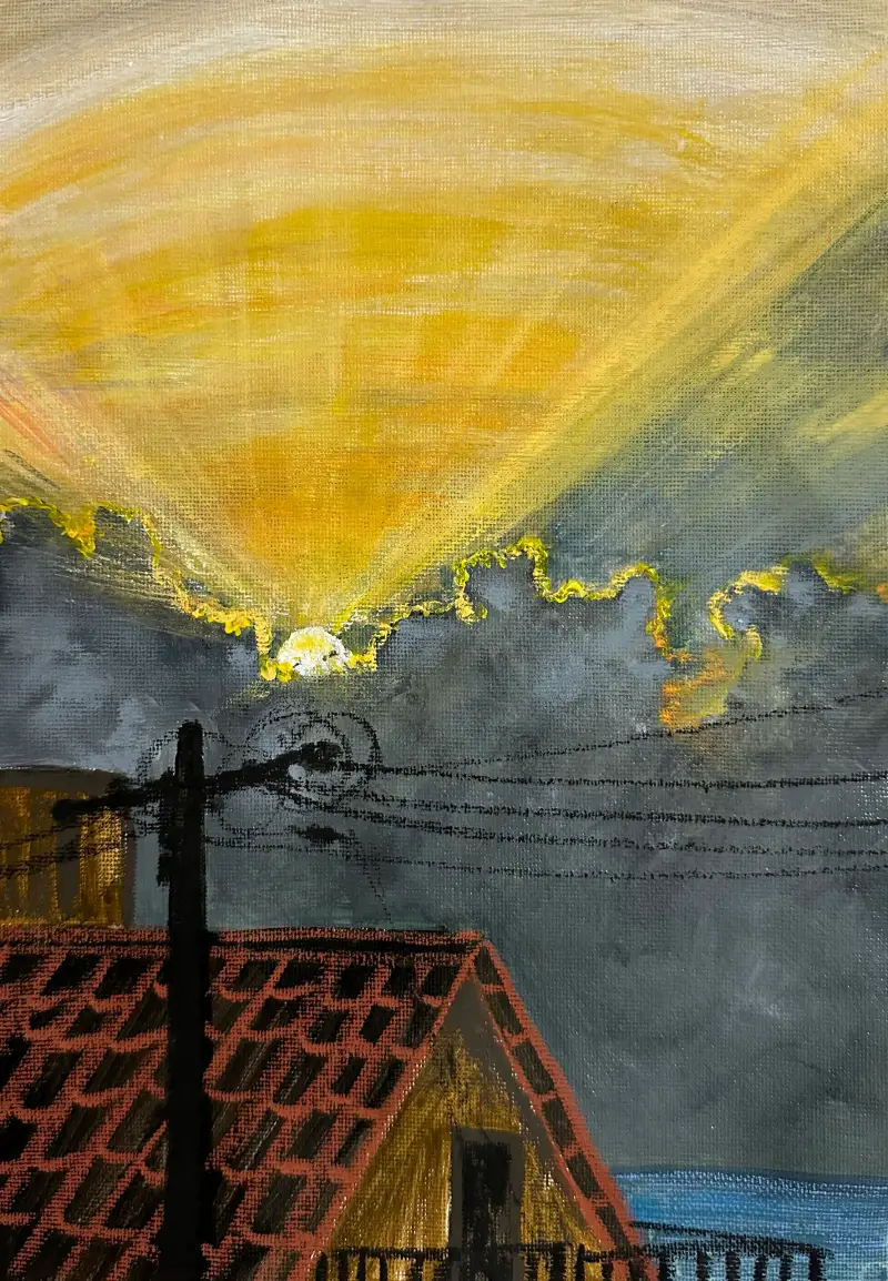 화방넷드로잉로그,드로잉로그,여름하늘,그림습관,제주풍경,오일파스텔,아크릴