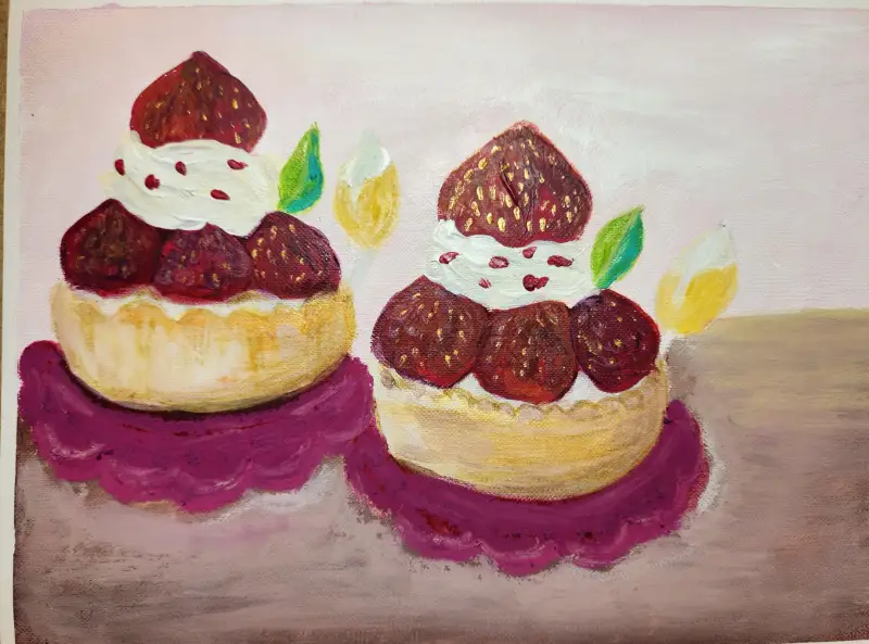 화방넷드로잉로그,드로잉로그,디저트,딸기타르트,그림습관