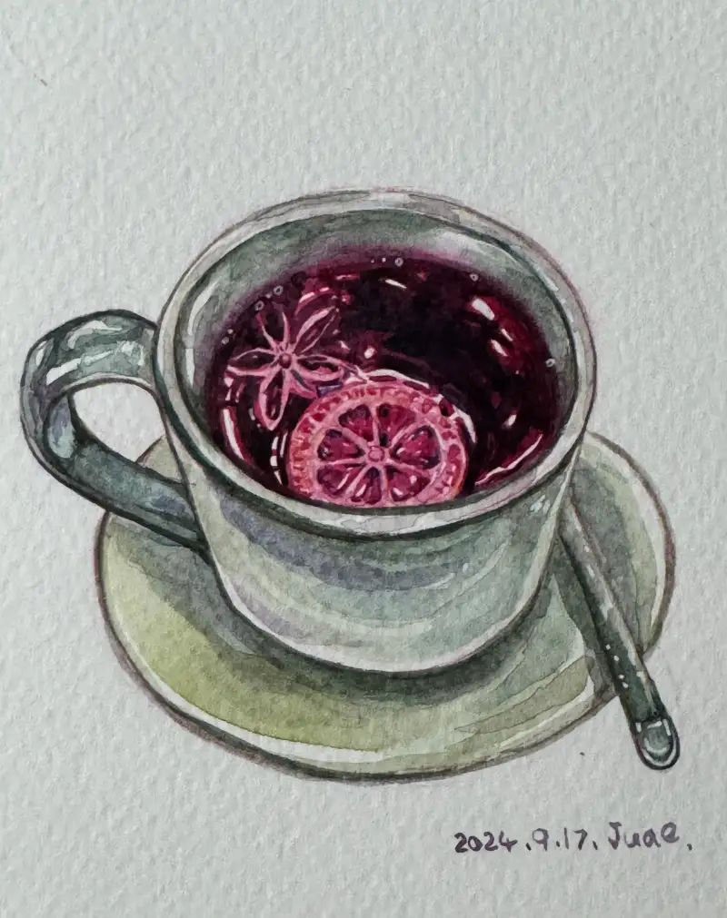 디저트그리기,뱅쇼,뱅쇼그리기,드로잉로그,화방넷,화방넷드로잉로그