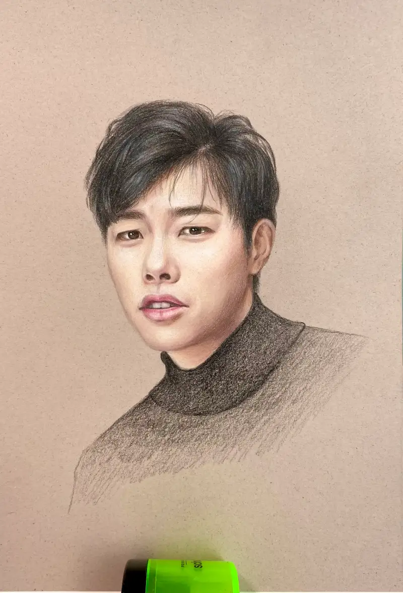 색연필인물화,시골화실