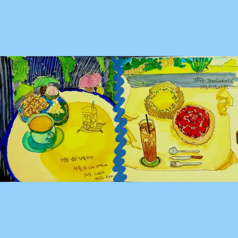 드로잉로그,디저트그리기