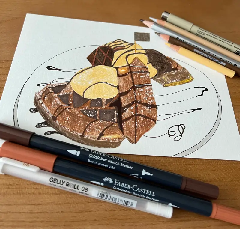 화방넷드로잉로그,화방넷,펜드로잉,색연필드로잉,펜그림,펜드로잉일러스트,디저트그리기