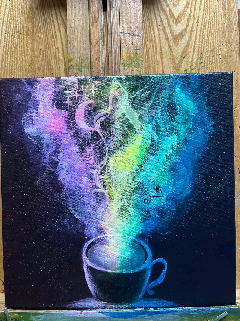 커피컵,드로잉로그챌린지,드로잉로그,화방넷드로잉로그,아크릴물감,아크릴화,아크릴그림,알파물감,리퀴텍스아크릴물감,리퀴텍스,그림습관,커피잔