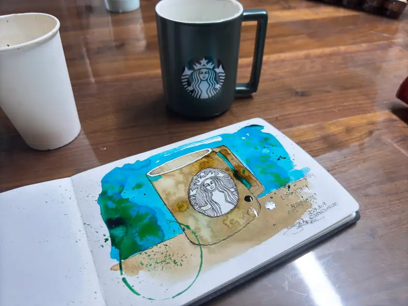 완성,잉크드로잉