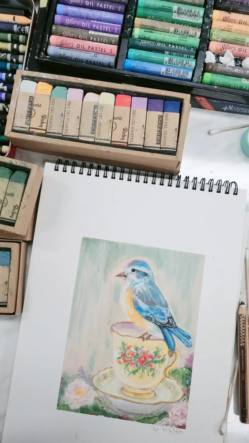 카와치빅오일파스텔베이비,문교오일파스텔,까렌다쉬네오컬러2,오일파스텔전용지