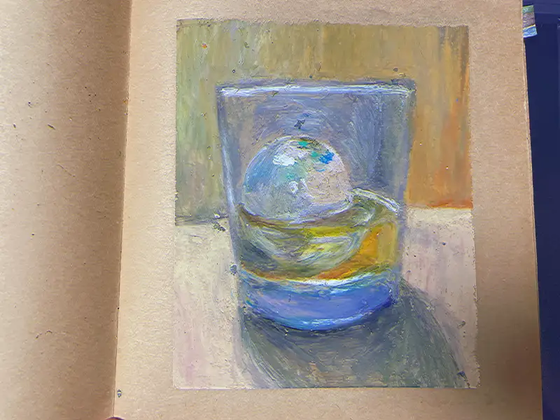 문교오일파스텔일반용,드로잉로그