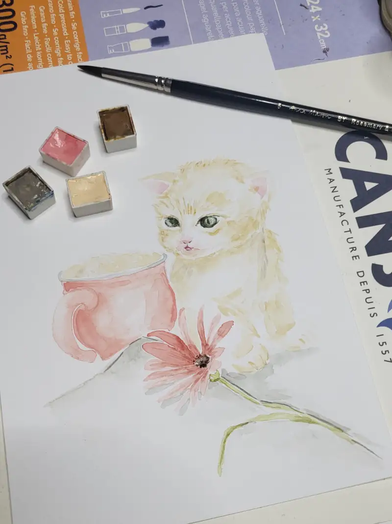 드로잉로그2기,화방넷드로잉로그,수채화,수채화그리기,시넬리에물감,캔손,그림그리기,매일그리기