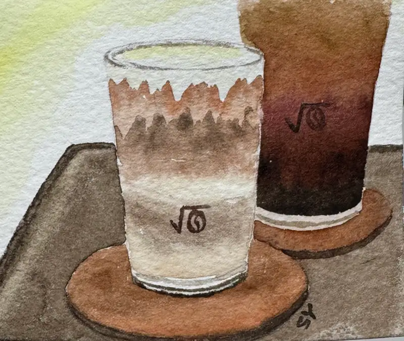 라떼,곡물크림가득,드로잉로그