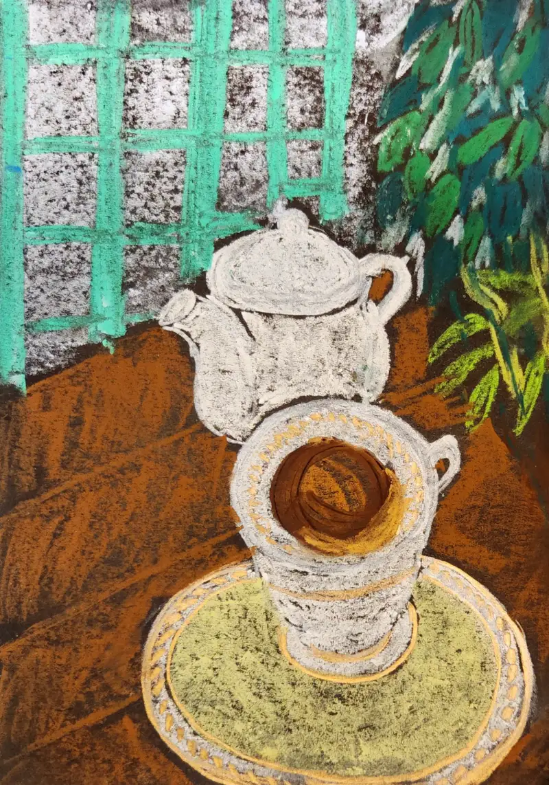 드로잉로그,2기1주차,컵그리기,문교파스텔,파버카스텔_파스텔