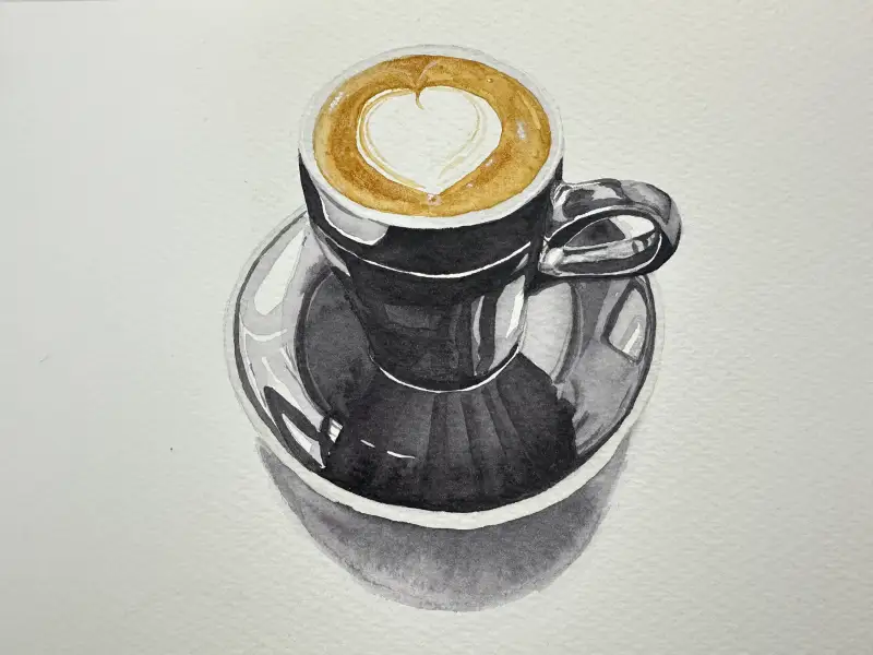 화방넷드로잉로그,드로잉로그,카페라떼,수채화