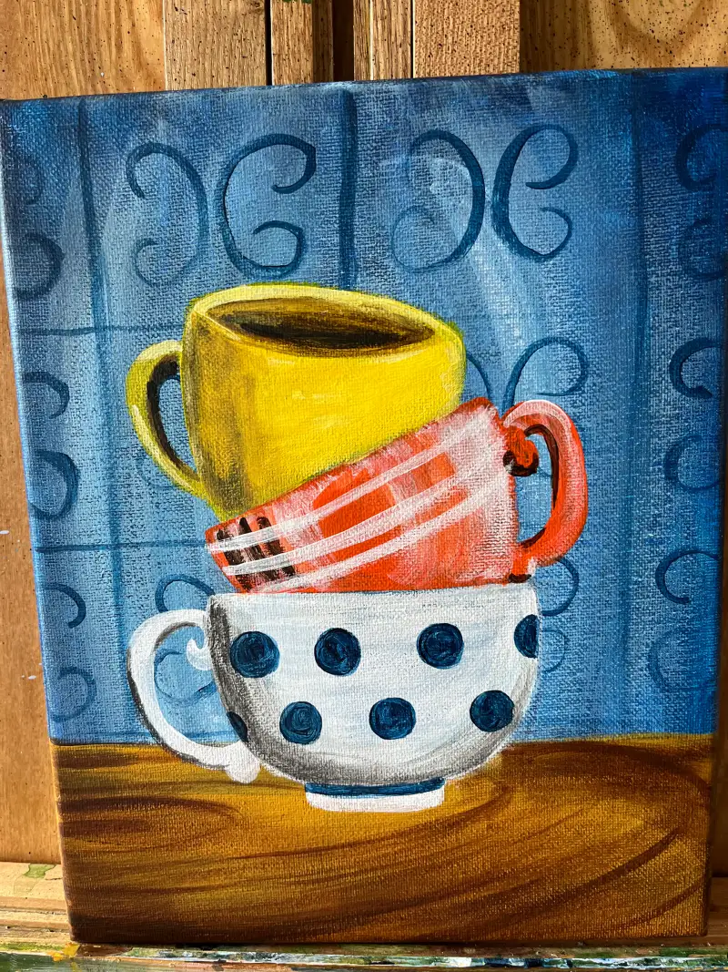 머그컵,컵,드로잉로그,화방넷,드로잉로그게시판,화방넷드로잉로그,아크릴물감,아크릴화,커피컵,화방넷챌린지