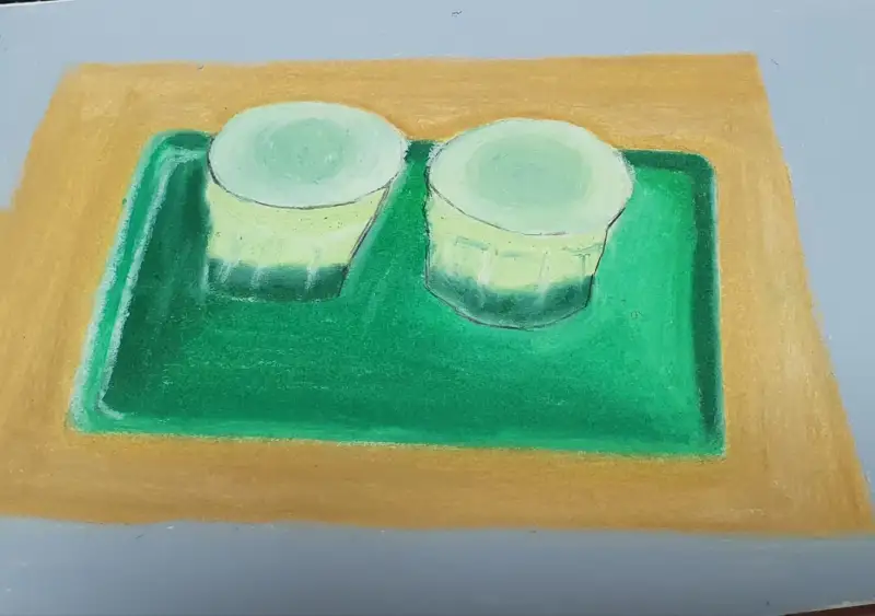 컵,녹차라떼,화방넷_드로잉로그