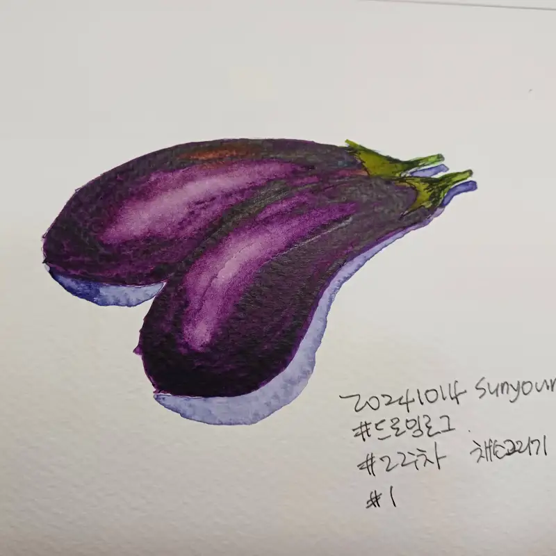 드로잉로그2기,2주차,채소