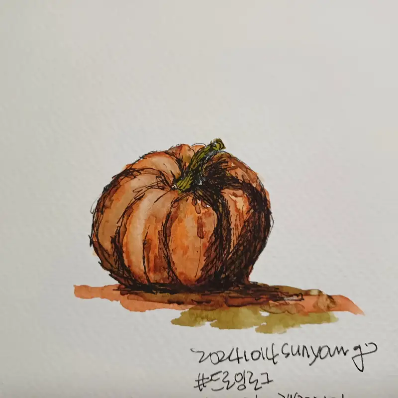 드로잉로그2기,2주차,채소,가을