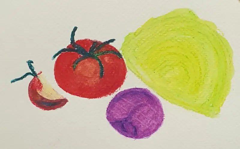 드로잉로그,화방넷,채소