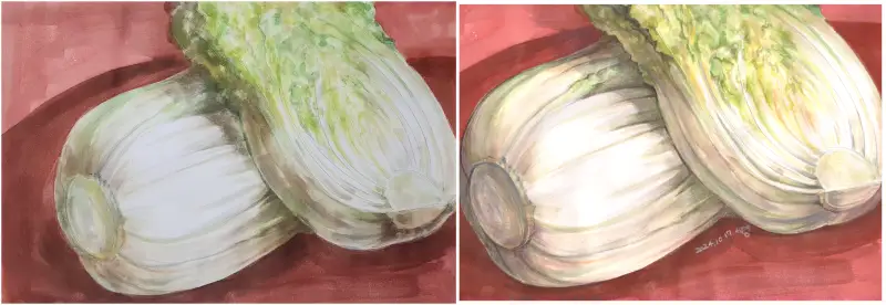 과정샷,드로잉로그챌린지,드로잉로그2기,드로잉로그,채소,배추