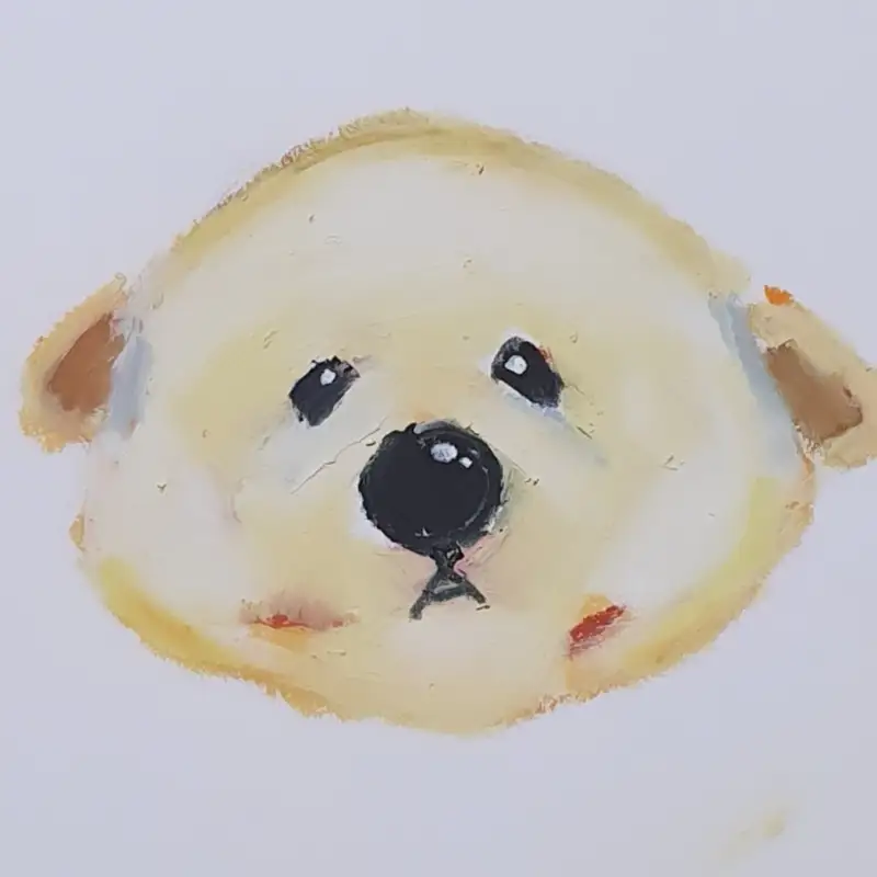 크레용토끼,오일파스텔,시골강아지