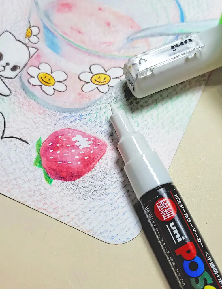 유니포스카,마카,포스카마카,화이트펜