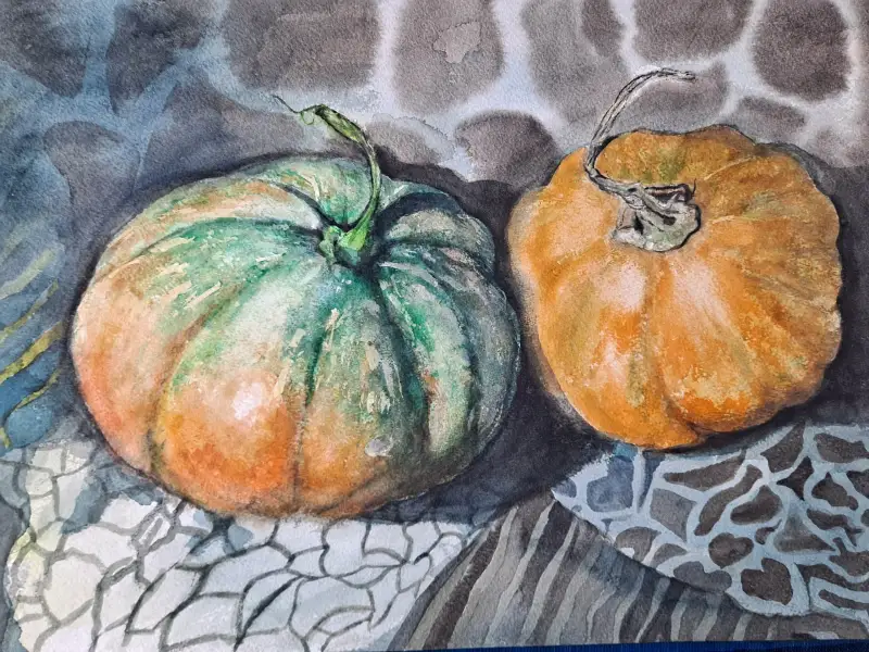 드로잉로그2기,야채2,신한물감,화홍붓,아르쉬화지황목