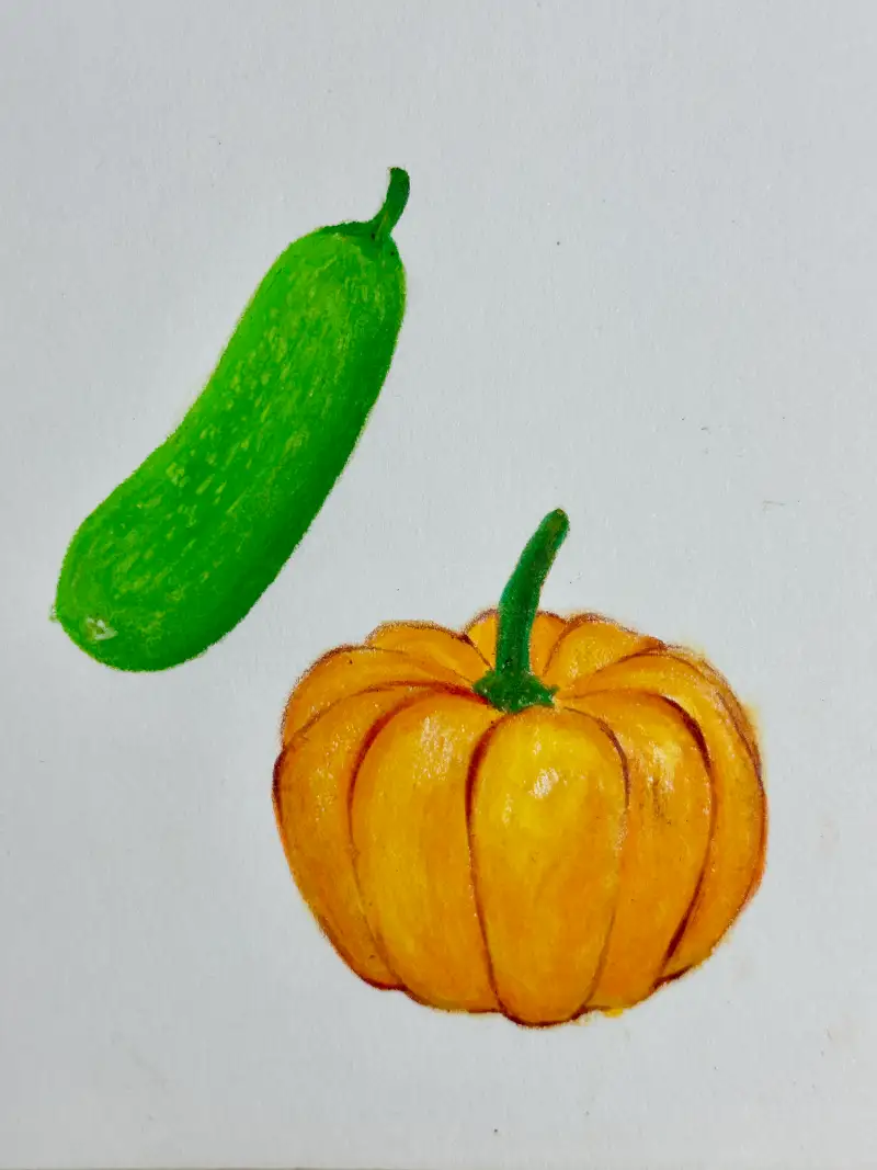 화방넷드로잉로그,채소,오일파스텔