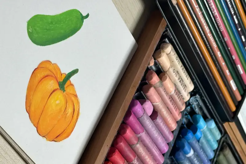 문교오일파스텔,프리즈마색연필,파펠시노브리스톨지