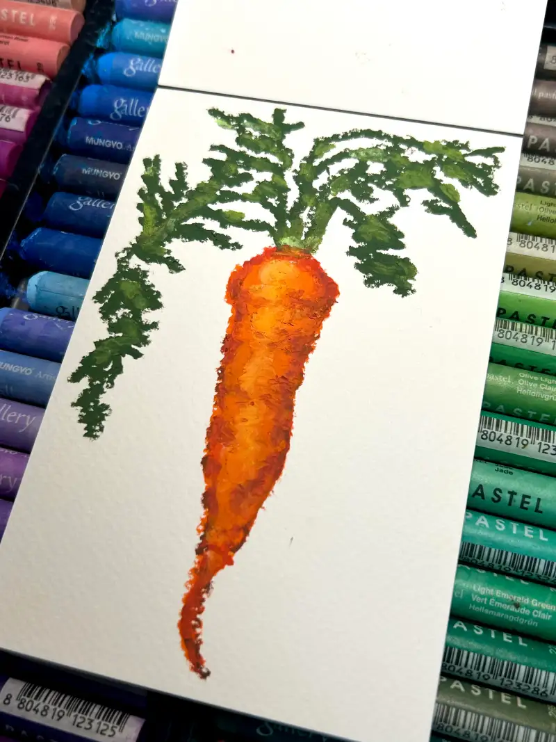 문교,오일파스텔,당근