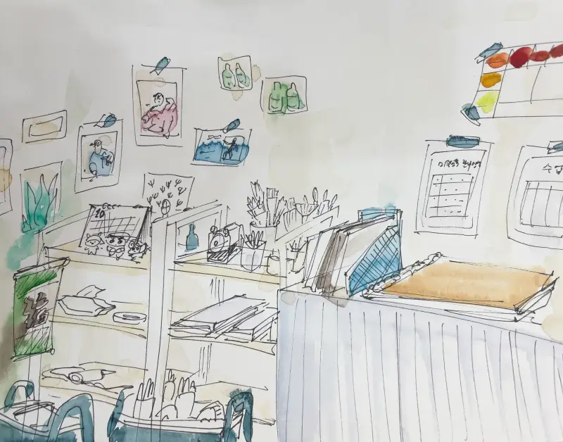 드로잉로그,화실그리기,가게그리기,스테들러5mm,신한swc,어반스케치,드로잉