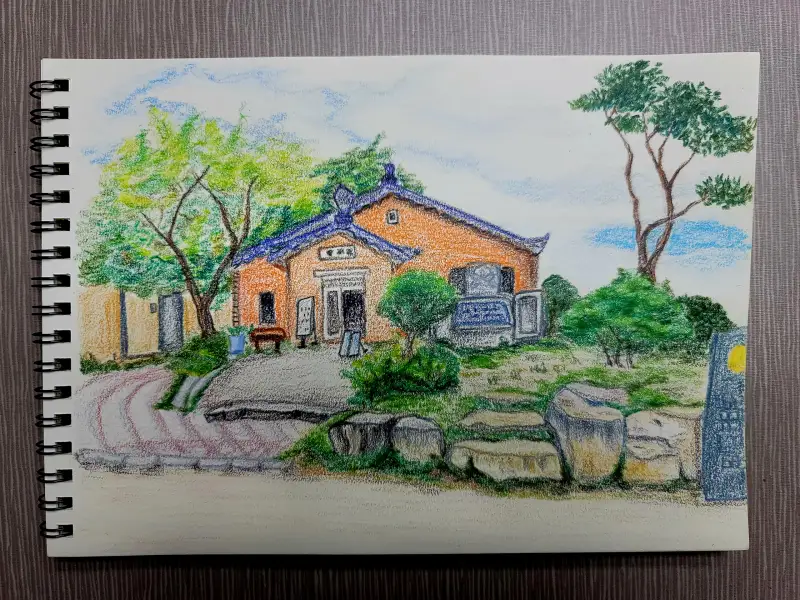 드로잉로그,화방넷,두번째챌린지,가게,색연필화,프리즈마칼라,유성색연필